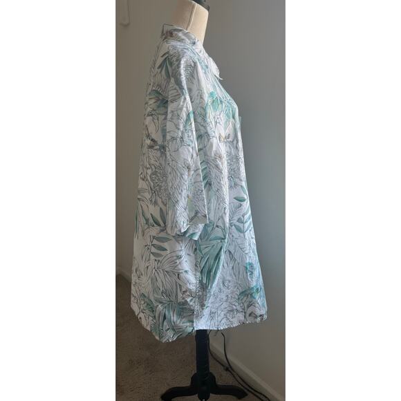 NWT Caribbean Isle Breeze Cotton Linen Short Sleeve Button Down Woven Shirt 4XB - Picture 4 of 12